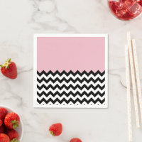 Motif Zigzag noir et blanc, Chevron, rose