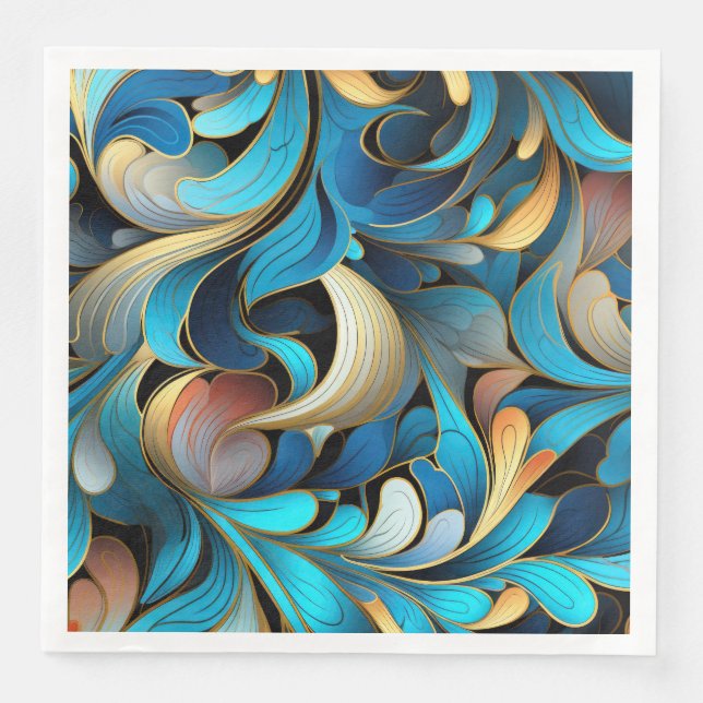 Serviette En Papier Motifs Abstraits (Devant)