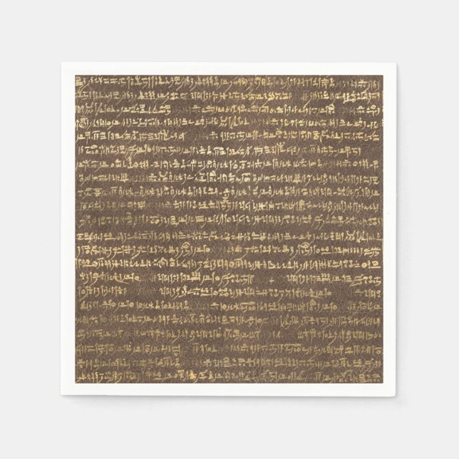 Serviette En Papier Motifs égyptiens d'origine dorée (Devant)