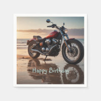 Moto au coucher du soleil