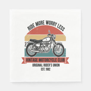Serviette En Papier Moto Club Est vintage. 1982