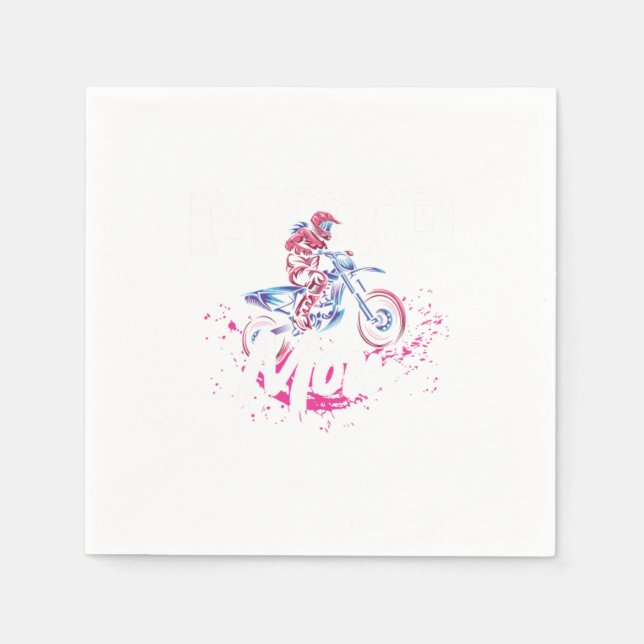 Serviette En Papier Moto Maman Mère Motocross Motorcycle Biker Cadeau (Devant)