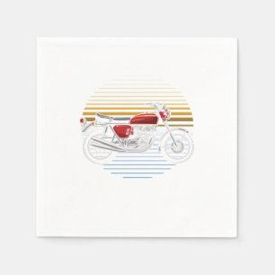 Serviette En Papier Moto Retro Vintage Motocross Moto Cadeau
