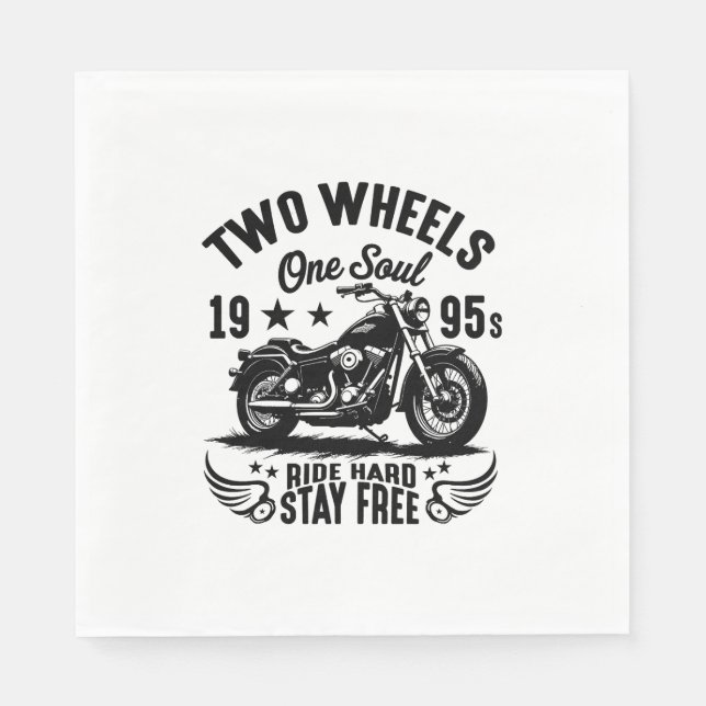 Serviette En Papier Moto Vintage 1995 (Devant)