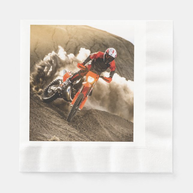 Serviette En Papier Motocross Rider (Devant)
