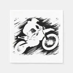 Serviette En Papier Motocross Sport Concurrentiel Motorcycle Course