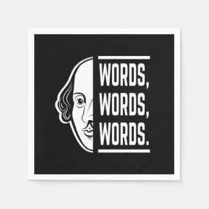 Serviette En Papier Mots Mots Mots Mots Mots Shakespeare Citer Thespia