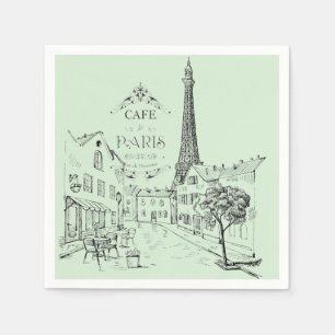 Serviette En Papier Mouchoirs Café Paris