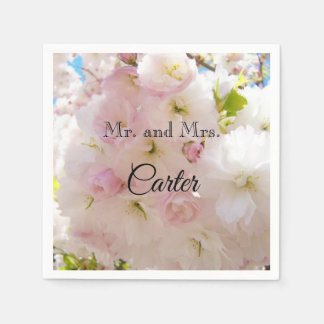 Serviette En Papier Mouchoirs en papier avec nom du couple de mariés M