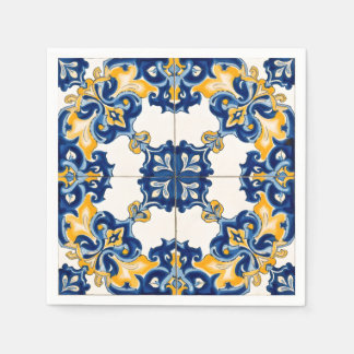 Serviette En Papier Mouchoirs en papier Azulejo Bleu Portugais
