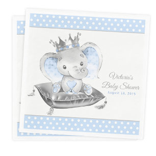 Serviette En Papier Mouchoirs en papier Baby Shower Prince éléphant