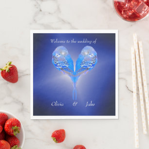 Serviette En Papier Mouchoirs en papier perruche bleue