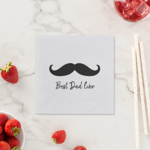 Serviette En Papier Moustache noire