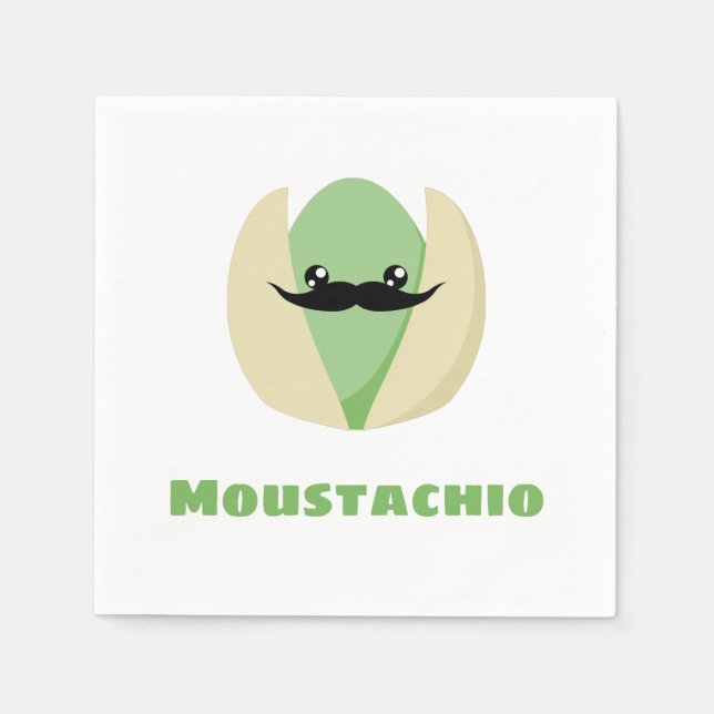 Serviette En Papier Moustachio (Devant)