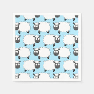 Serviette En Papier Moutons Anniversaire Fête Mignonne Cartoon Napkins