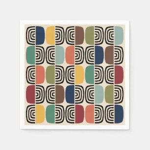 Serviette En Papier Moyen-siècle Âge atomique moderne