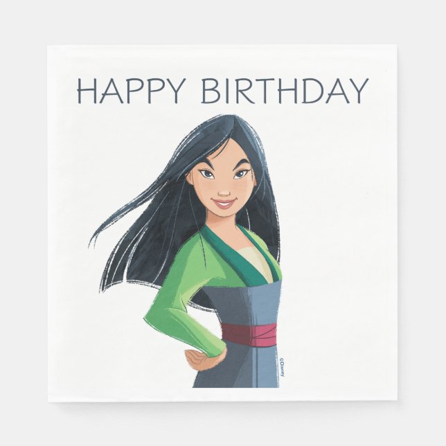 Serviette En Papier Mulan Courage à chaque étape (Devant)