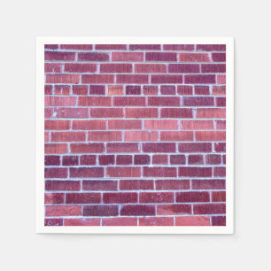 Serviette En Papier Mur de briques Rougeâtre-Brunâtre