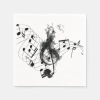 Music Note Luxe noir et blanc