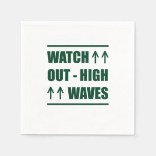 Serviette En Papier Music Watch Out High Waves