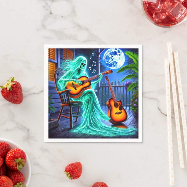 Serviette En Papier Musicien fantôme (En situation)