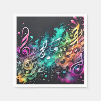 Serviette En Papier musique graffiti