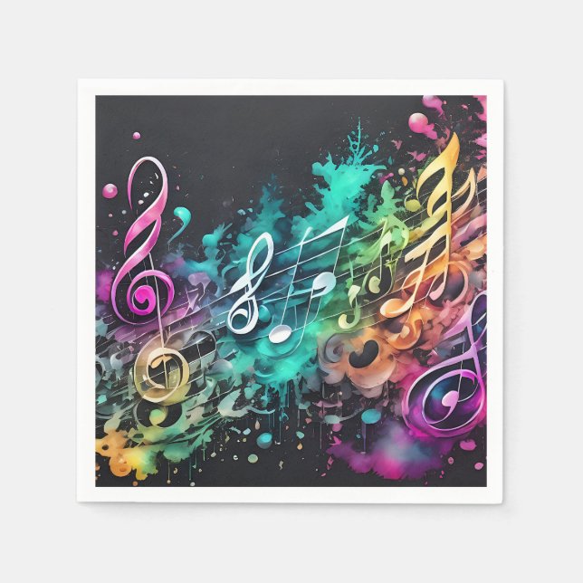 Serviette En Papier musique graffiti (Devant)