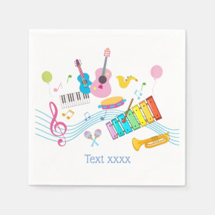 Serviette En Papier musique, instruments de musique tambour enfants ch