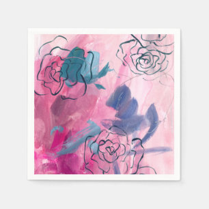 Serviette En Papier Musique intérieure - Croquis floral