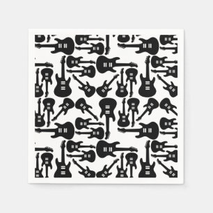 Serviette En Papier Musique Motif de guitare électrique sur mesure