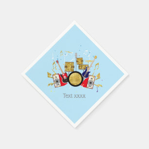 Serviette En Papier musique partie guitare batterie ensemble musical