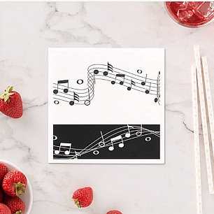 Serviette En Papier Musique Pique-Nique À Thème & Cocktail De Fête Nap