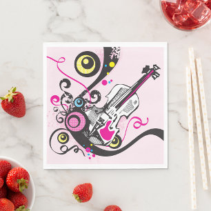 Serviette En Papier Musique violon