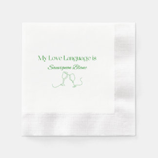 Serviette En Papier My Love Language Sauvignon Blanc Cocktail Napkins