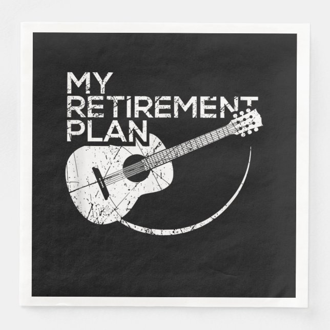 Serviette En Papier My Retirement Plan Guitar Funny Musicians (Devant)