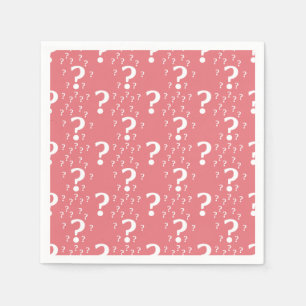 Serviette En Papier Mystère question marque énigme puzzle corail