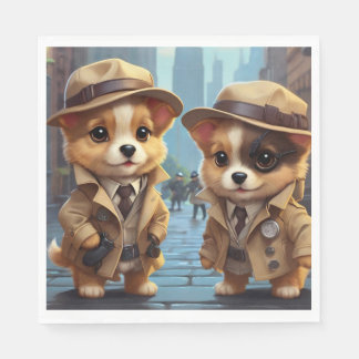 Serviette En Papier Mystery Party Pups