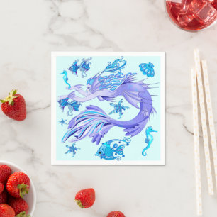 Serviette En Papier Mystic Fairy Purple Créature Carreaux en céramique