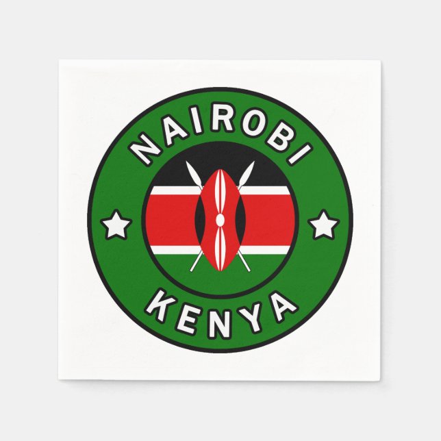 Serviette En Papier Nairobi Kenya (Devant)