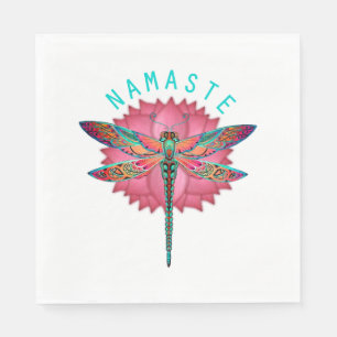 Serviette En Papier Namaste Lotus Dragonfly Yoga