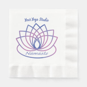 Serviette En Papier Namaste Purple et Pink Lotus Flower