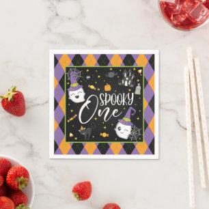 Serviette En Papier Napkin éffrayant - noir