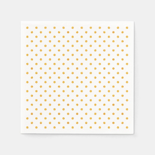 Serviette En Papier Napkin Gold Dot (Devant)