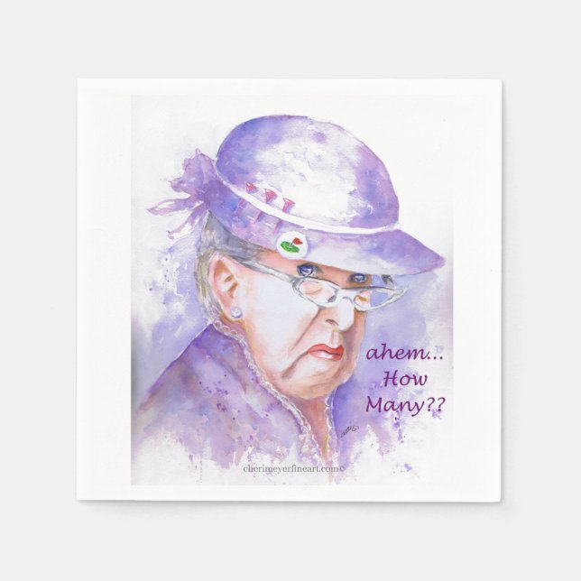 Serviette En Papier Napkin - Golf - Ahem Combien ? (Devant)