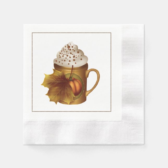 Serviette En Papier Napkin papier automne (Devant)