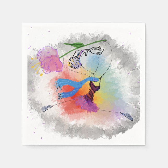 Serviette En Papier Napkine colorée (Devant)