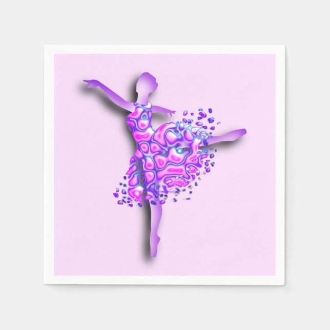 Serviette En Papier Napkins Ballerina (Devant)