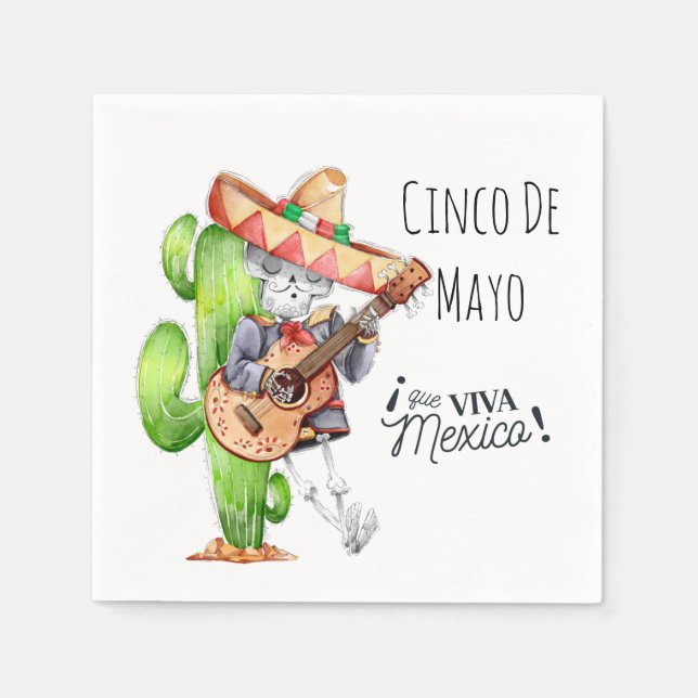 Serviette En Papier Napkins Cinco De Mayo (Devant)