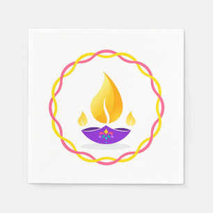 Serviette En Papier Napkins Diwali Diya