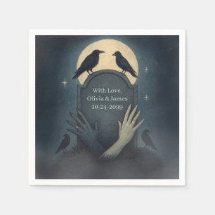 Serviette En Papier Napkins éffrayant Mariage Zombie Romance